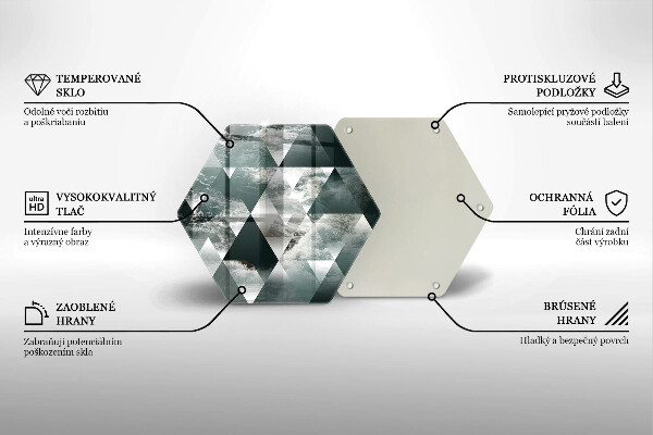 Cache plaque de cuisson Triangles et eau