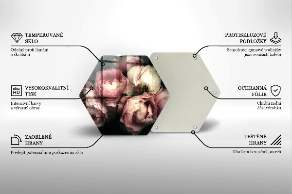 Cache plaque de cuisson Fleurs de pivoine