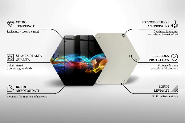 Cache plaque de cuisson Fumée colorée