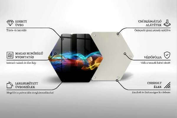 Cache plaque de cuisson Fumée colorée