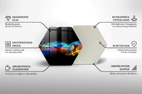 Cache plaque de cuisson Fumée colorée