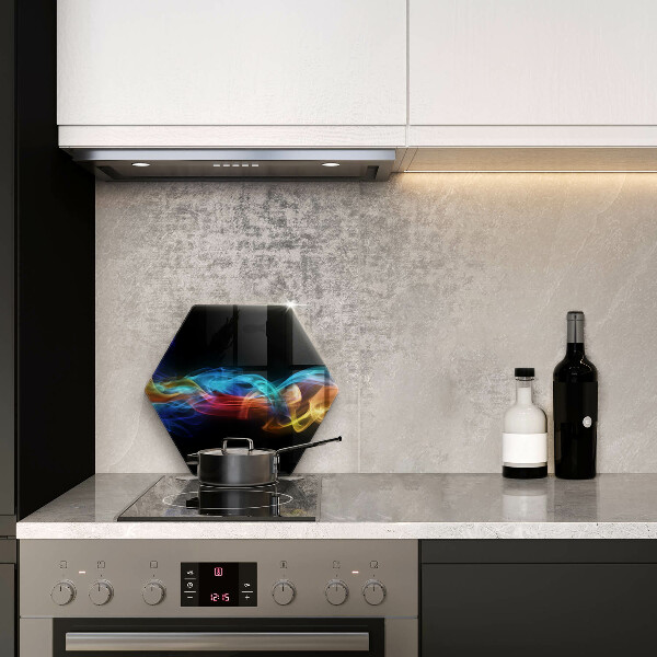 Cache plaque de cuisson Fumée colorée