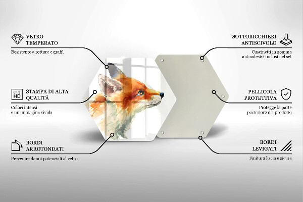 Protection plaque induction Renard peint