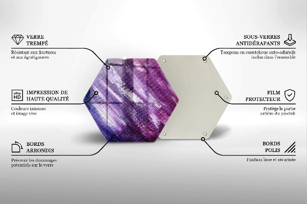 Protection plaque induction Peinture abstraite