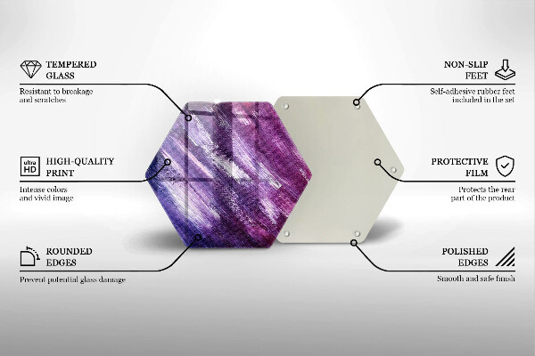 Protection plaque induction Peinture abstraite