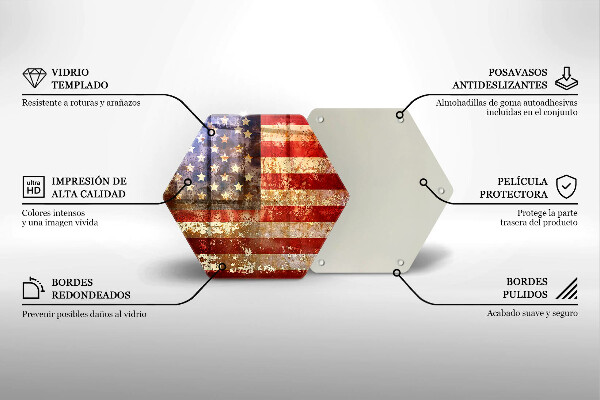 Protection plaque induction Drapeau d'Amérique des États-Unis