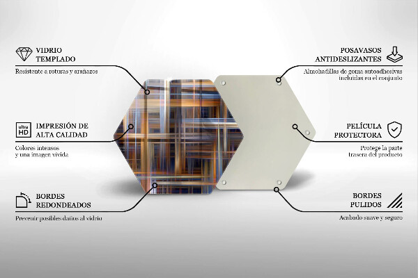 Protection plaque induction Lignes de peinture abstraites