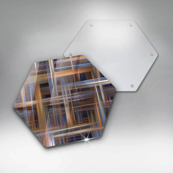 Protection plaque induction Lignes de peinture abstraites