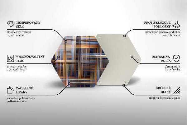 Protection plaque induction Lignes de peinture abstraites