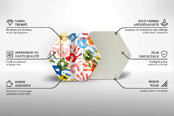 Protection plaque induction Traces de mains d'enfants
