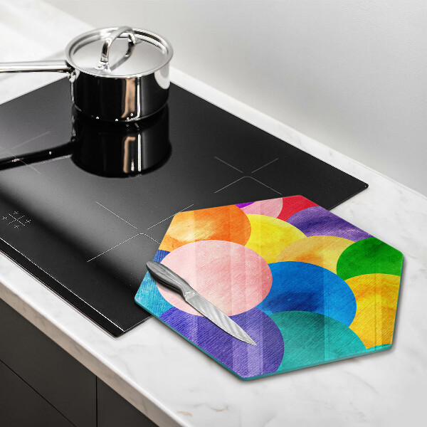 Protection plaque induction Cercles colorés