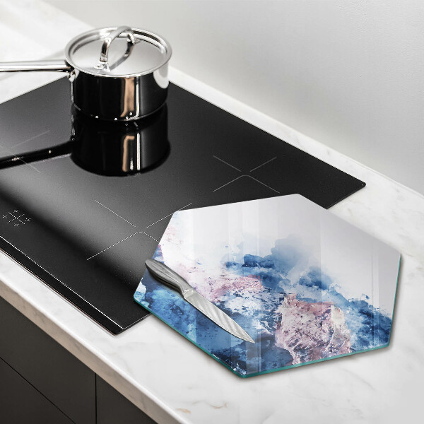 Protection plaque induction Montagnes peintes abstraites