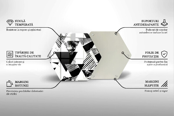 Protection plaque induction Triangles géométriques