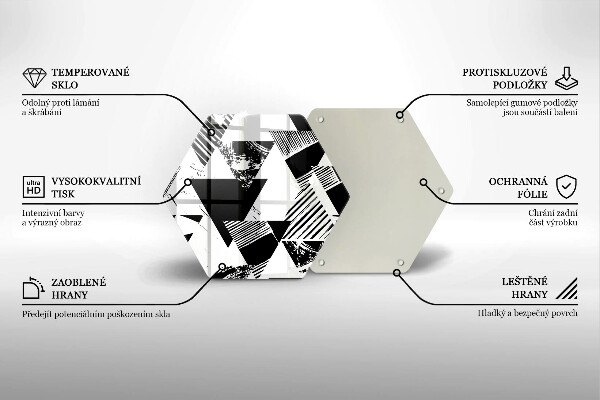 Protection plaque induction Triangles géométriques
