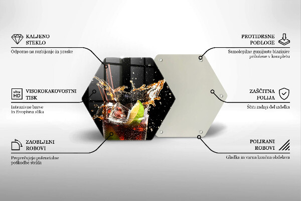 Cache plaque de cuisson Boire avec de la glace