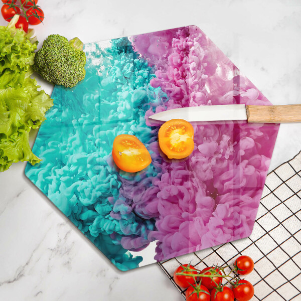 Protection plaque induction Fumée rose turquoise