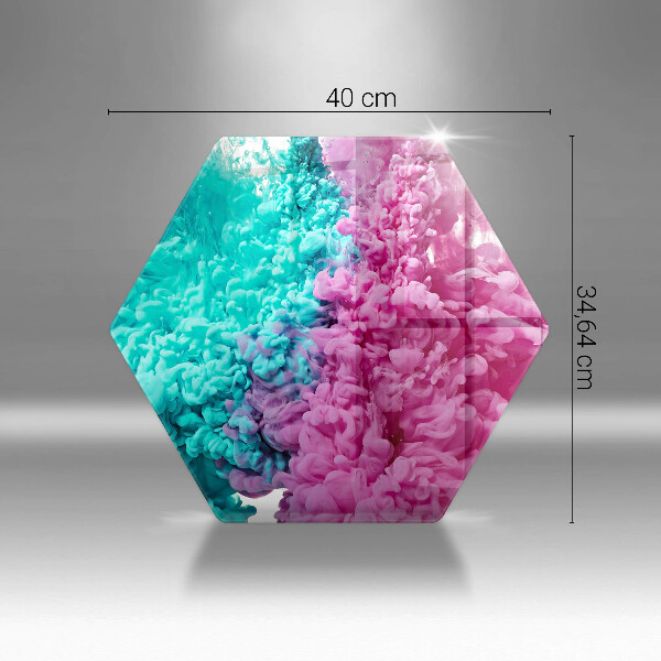 Protection plaque induction Fumée rose turquoise