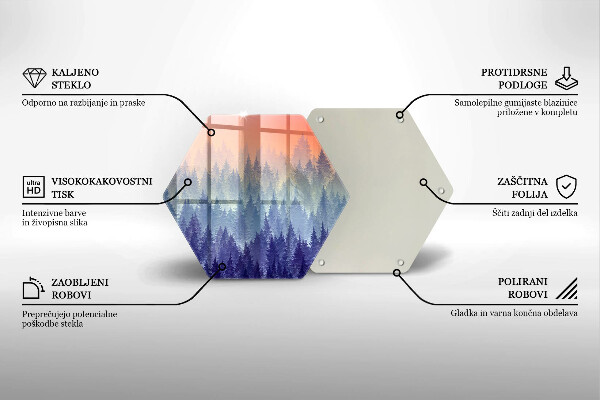 Protection plaque induction Forêt au coucher du soleil