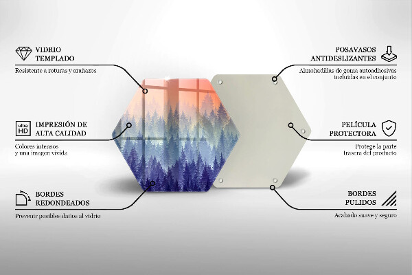 Protection plaque induction Forêt au coucher du soleil