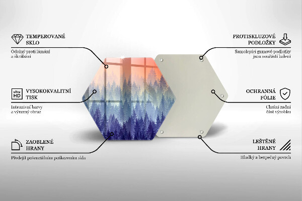 Protection plaque induction Forêt au coucher du soleil