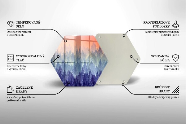 Protection plaque induction Forêt au coucher du soleil