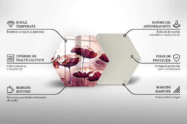 Protection plaque induction Peinture de fleurs