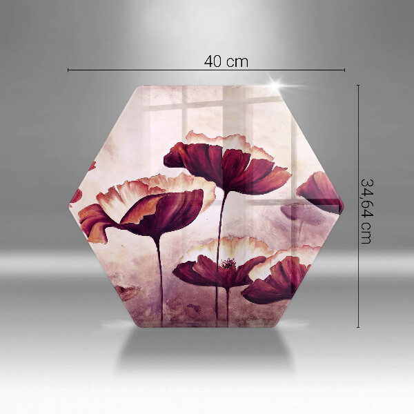 Protection plaque induction Peinture de fleurs