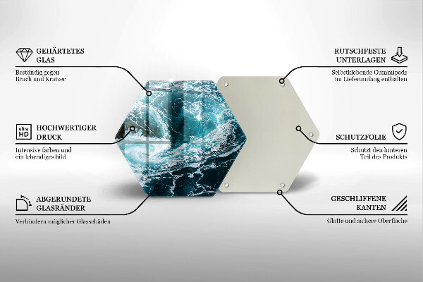 Protection plaque induction Des vagues d'eau écumantes