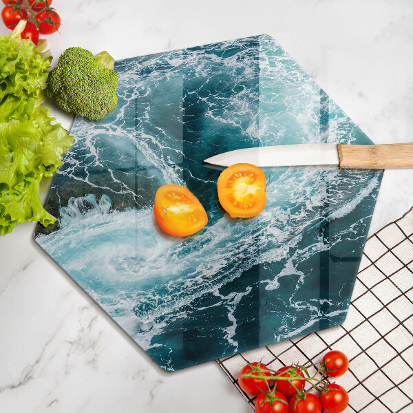 Protection plaque induction Des vagues d'eau écumantes