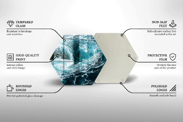 Protection plaque induction Des vagues d'eau écumantes