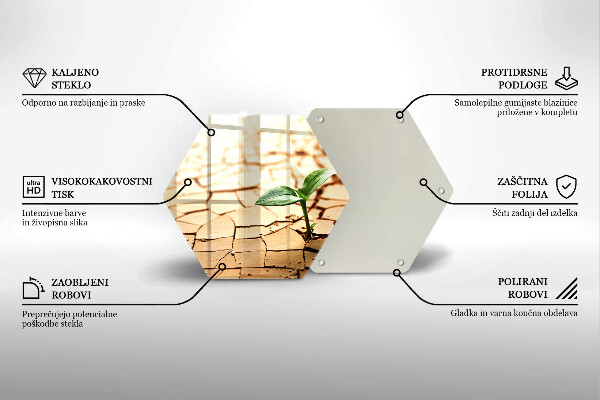 Cache plaque de cuisson Une plante solitaire