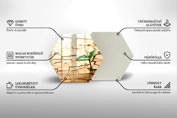 Cache plaque de cuisson Une plante solitaire