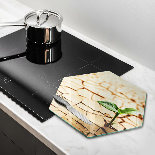 Cache plaque de cuisson Une plante solitaire