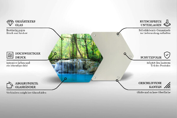 Cache plaque de cuisson Cascade dans la forêt