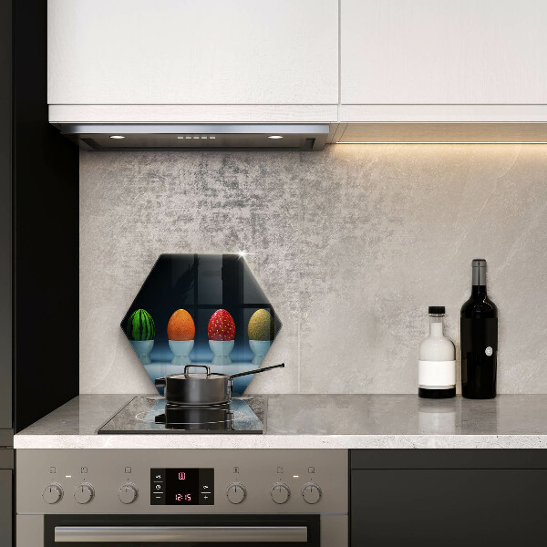 Cache plaque de cuisson Oeufs de fruits abstraits