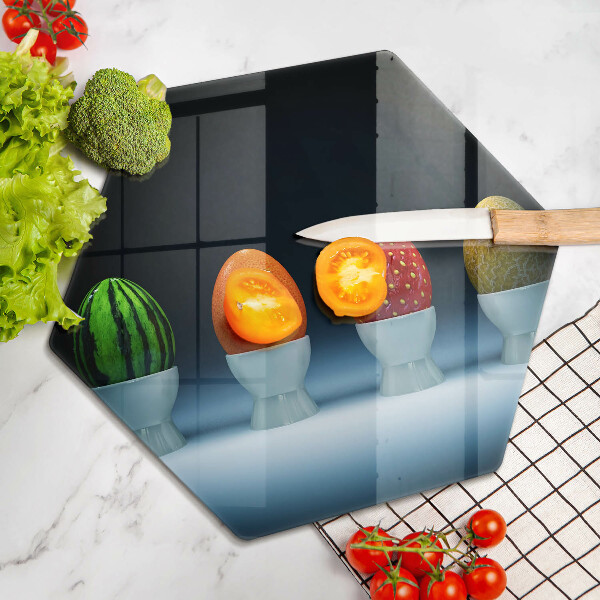 Cache plaque de cuisson Oeufs de fruits abstraits