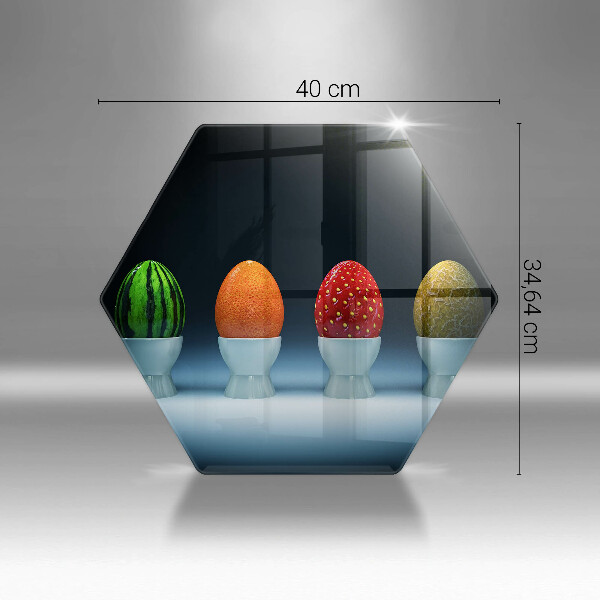 Cache plaque de cuisson Oeufs de fruits abstraits
