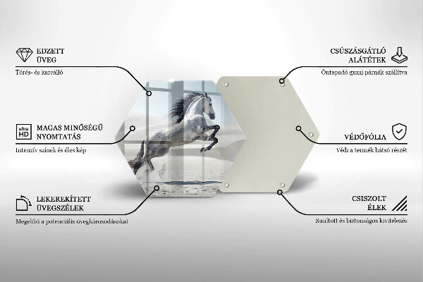 Cache plaque de cuisson Cheval blanc