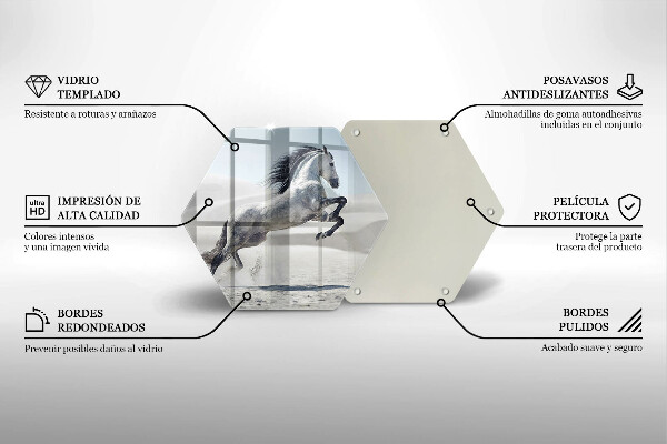 Cache plaque de cuisson Cheval blanc