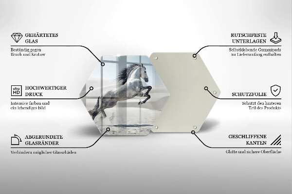 Cache plaque de cuisson Cheval blanc