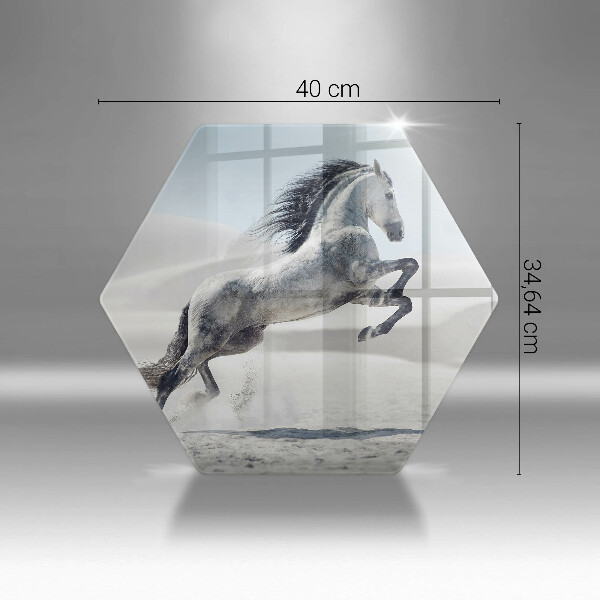 Cache plaque de cuisson Cheval blanc