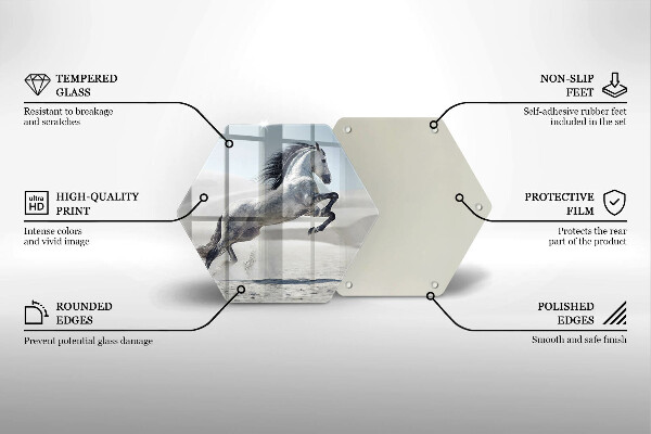 Cache plaque de cuisson Cheval blanc