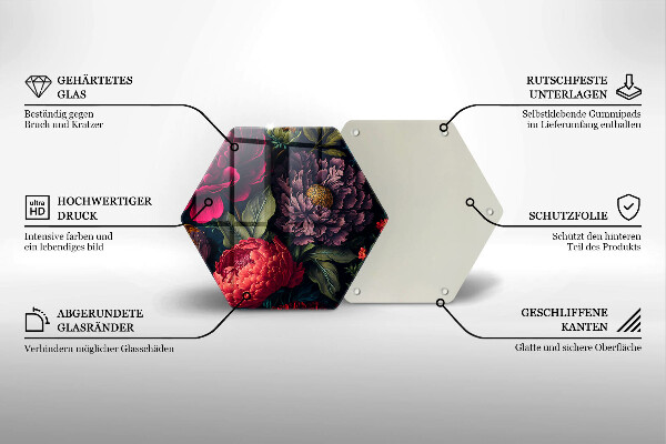 Protection plaque induction Belles fleurs