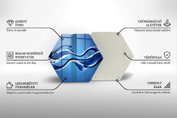 Protège plaque de cuisson Abstraction fluide