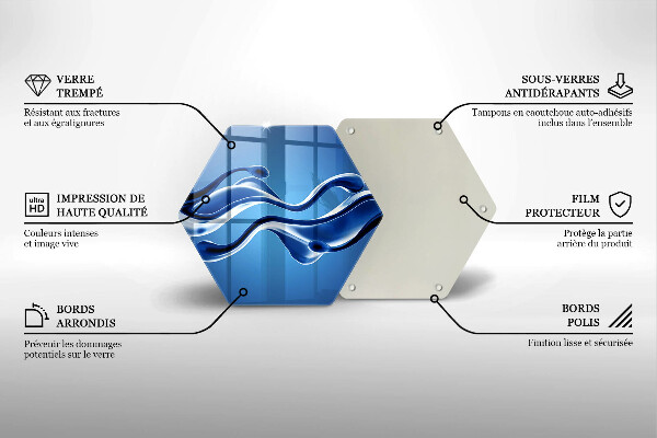 Protège plaque de cuisson Abstraction fluide