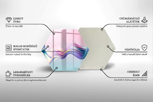 Protège plaque de cuisson Abstraction pastel
