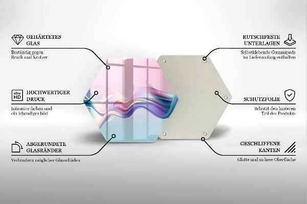 Protège plaque de cuisson Abstraction pastel