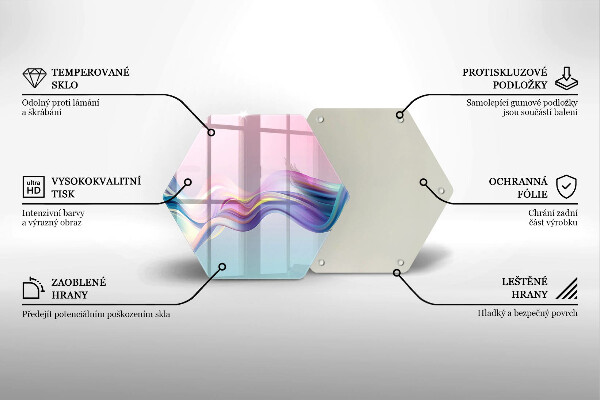 Protège plaque de cuisson Abstraction pastel