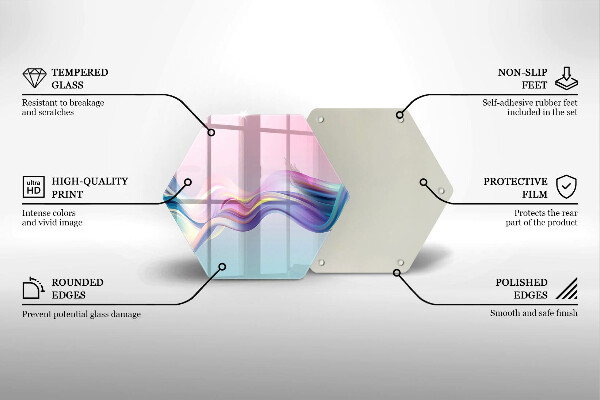 Protège plaque de cuisson Abstraction pastel