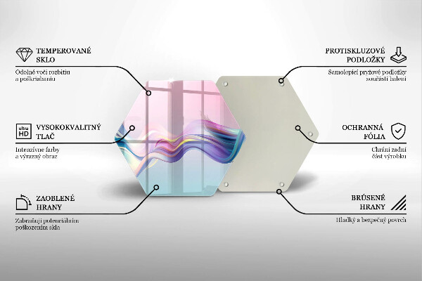 Protège plaque de cuisson Abstraction pastel